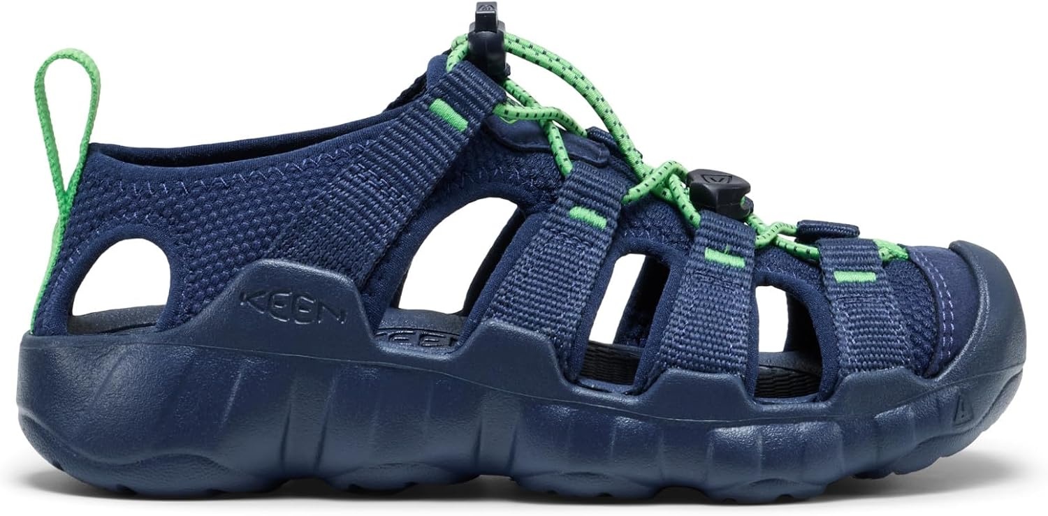 image:imageKEEN UnisexChild Hyperport H2 Breathable Easy On Comfortable Hiking and Water SandalsNaval AcademyVibrant Green