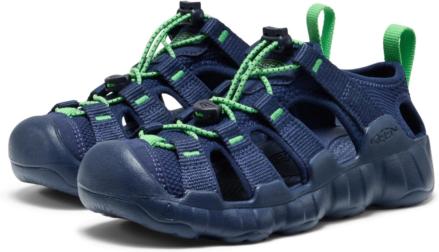 image:imageKEEN UnisexChild Hyperport H2 Breathable Easy On Comfortable Hiking and Water SandalsNaval AcademyVibrant Green