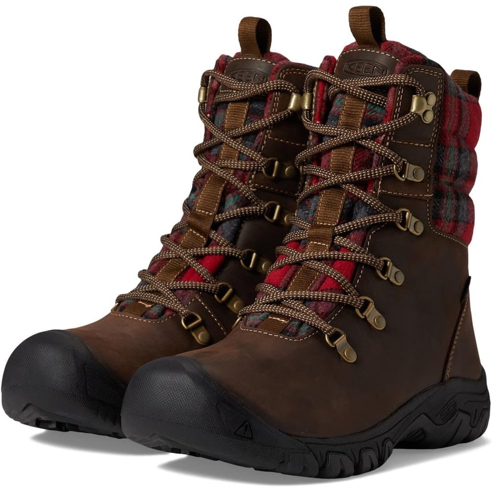 image:imageKEEN Greta Waterproof BootDark BrownRed Plaid