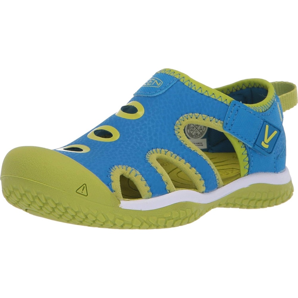 image:imageKEEN Kids Stingray Closed Toe Water SandalsBrilliant BlueChartreuse