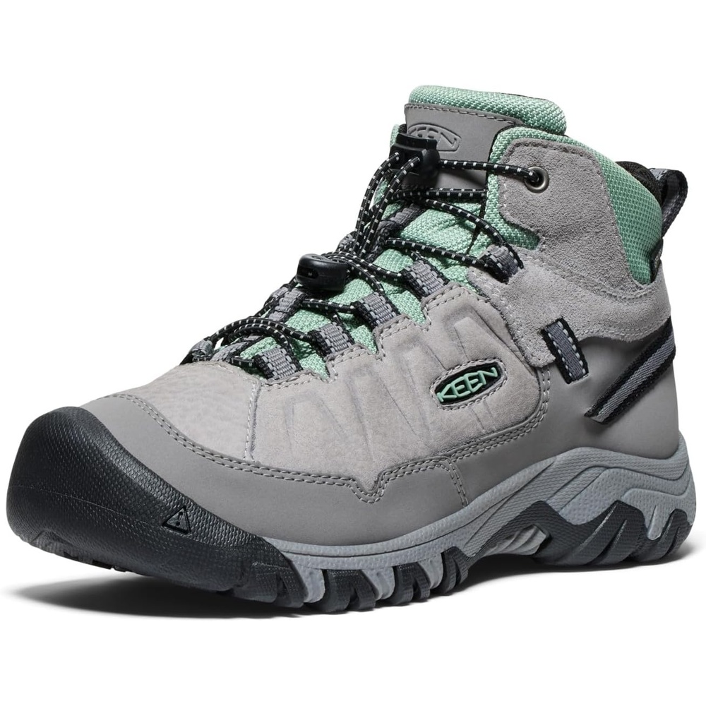 image:imageKEEN Kids Targhee 4 Mid Height Durable Comfortable Waterproof Little KidBig KidAlloyGranite Green