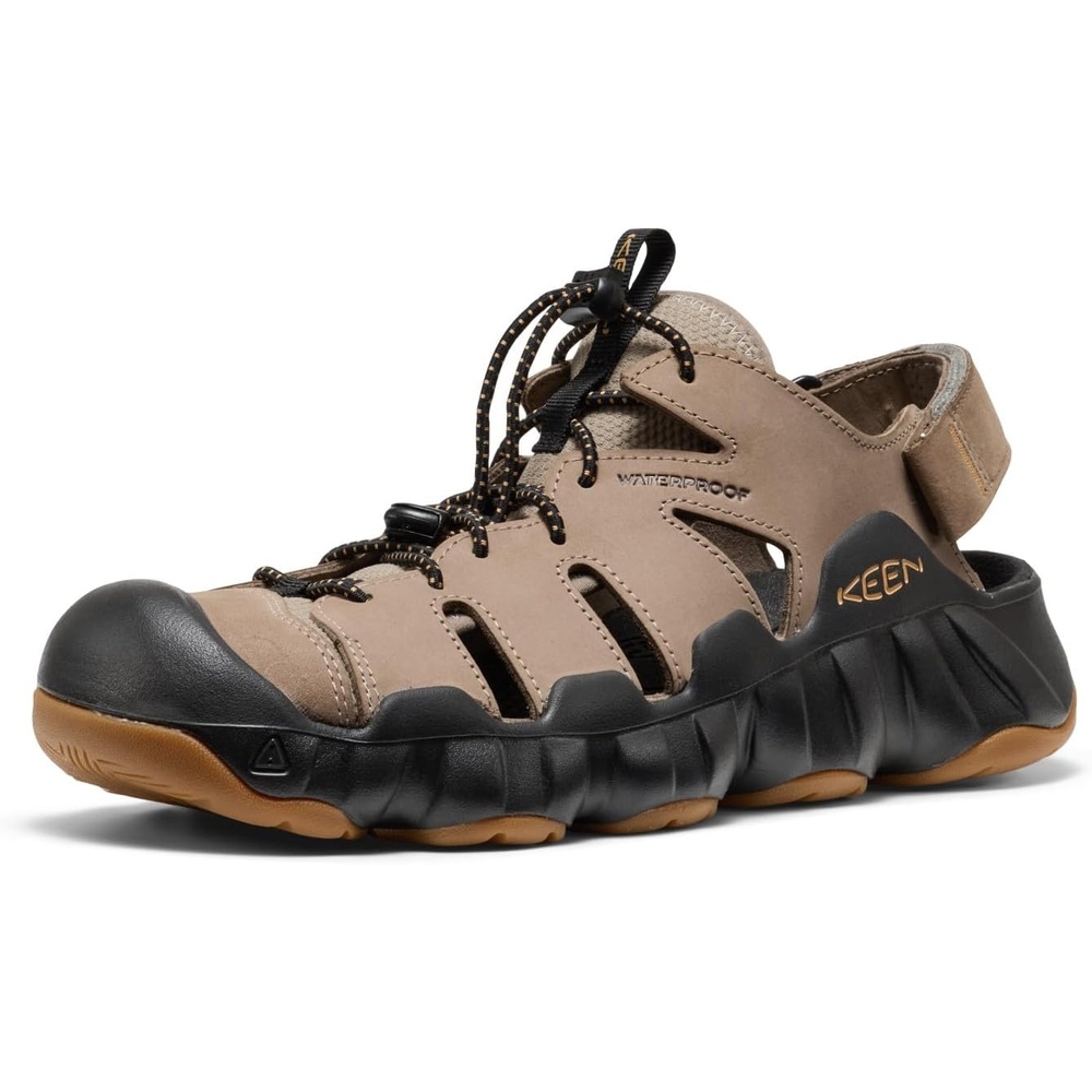 image:imageKEEN Mens Hyperport H2 Closed Toe Breathable Easy On Comfortable Hiking and Water SandalsBrindleOak BuffLeather