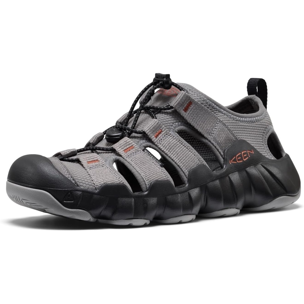 image:imageKEEN Mens Hyperport H2 Closed Toe Breathable Easy On Comfortable Hiking and Water SandalsSteel GreyBurnt Brick