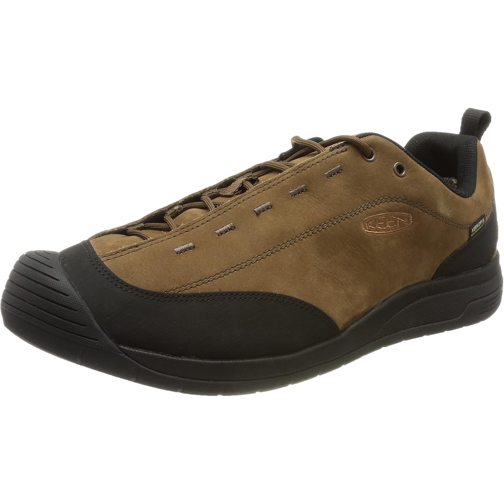 image:imageKEEN Mens Jasper 2 Waterproof Leather Climbing Approach Style SneakersDark Earth Black