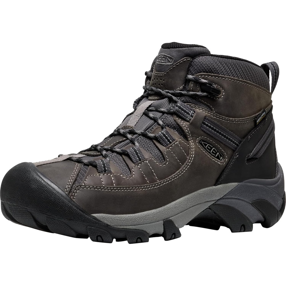 image:imageKEEN Mens Targhee 2 Mid Height Waterproof Hiking BootsSteel GreyBlack