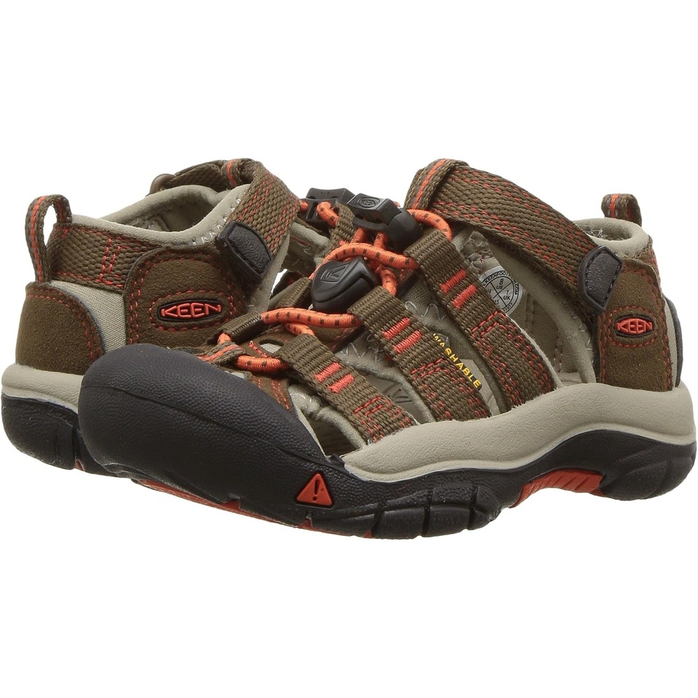image:imageKEEN UnisexChild Newport H2 Closed Toe Water SandalsDark EarthSpicy Orange