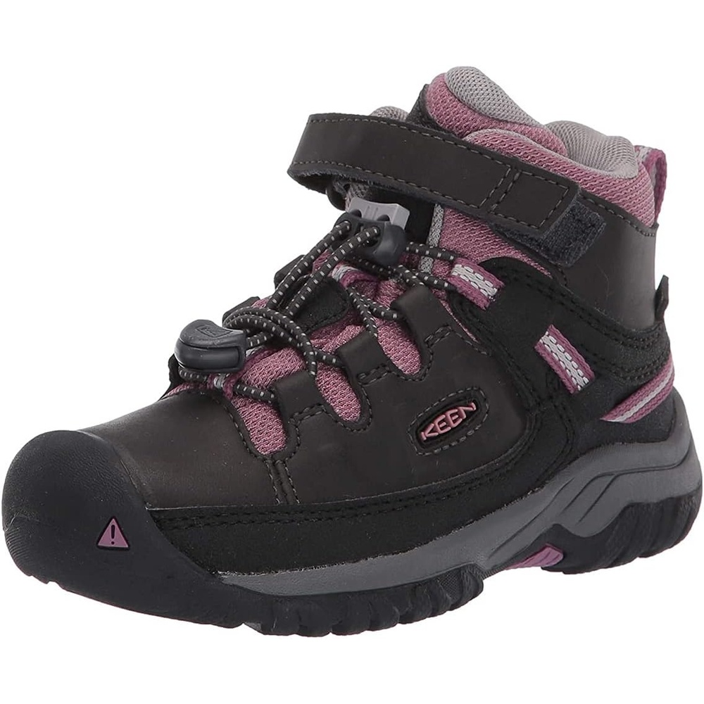 image:imageKEEN UnisexChild Targhee Mid Height Waterproof Hiking BootRavenTulipwood