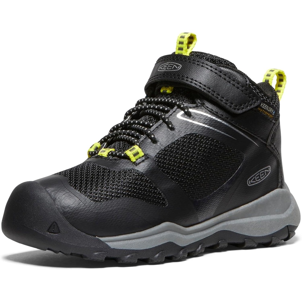 image:imageKEEN Wanduro Mid Height Waterproof Easy On Durable Sneaker Hiking BootsBlackSilver