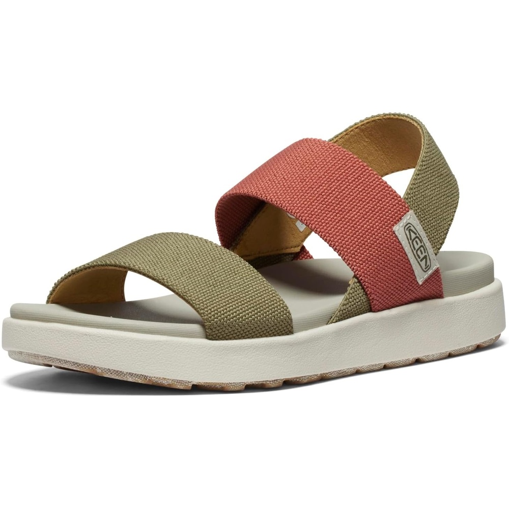 image:imageKEEN Womens Elle Backstrap Casual Platform Open Toe Wedge SandalsMartini OliveBaked Clay