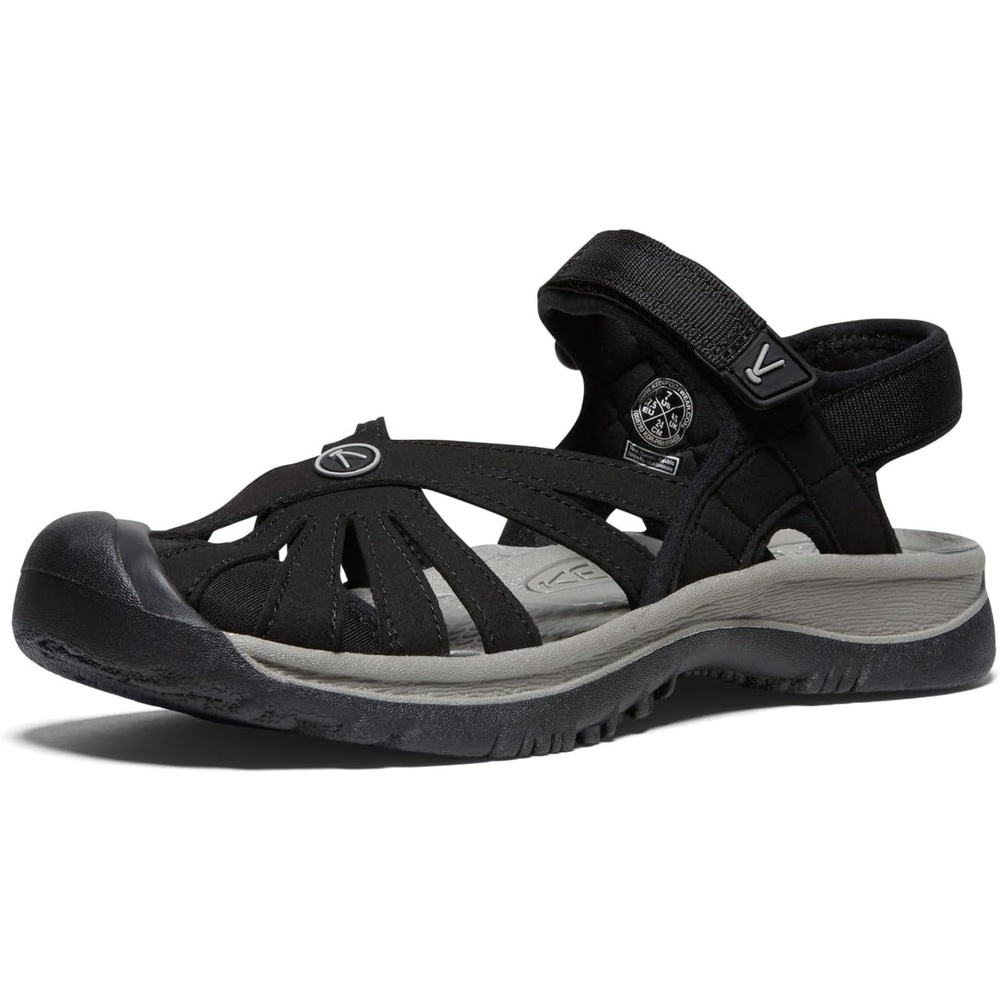 image:imageKEEN Womens Rose Casual Closed Toe SandalsBlackNeutral Gray