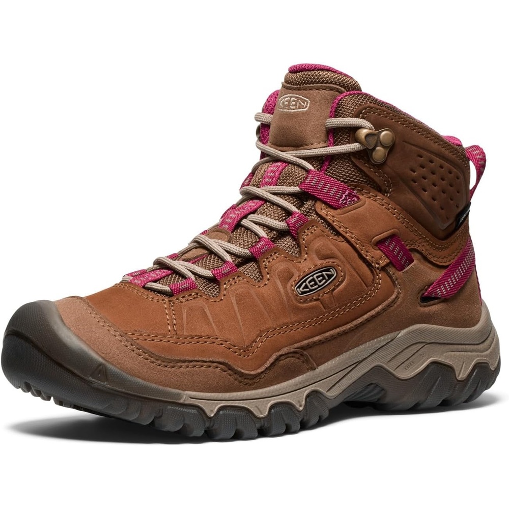 image:imageKEEN Womens Targhee 4 Mid Height Durable Comfortable Waterproof Hiking BootsBisonBeaujolais