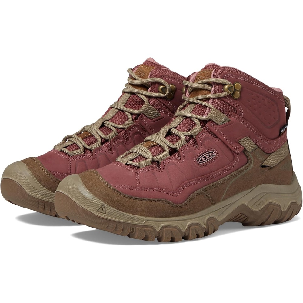 image:imageKEEN Womens Targhee 4 Mid Height Durable Comfortable Waterproof Hiking BootsRose BrownPlaza Taupe