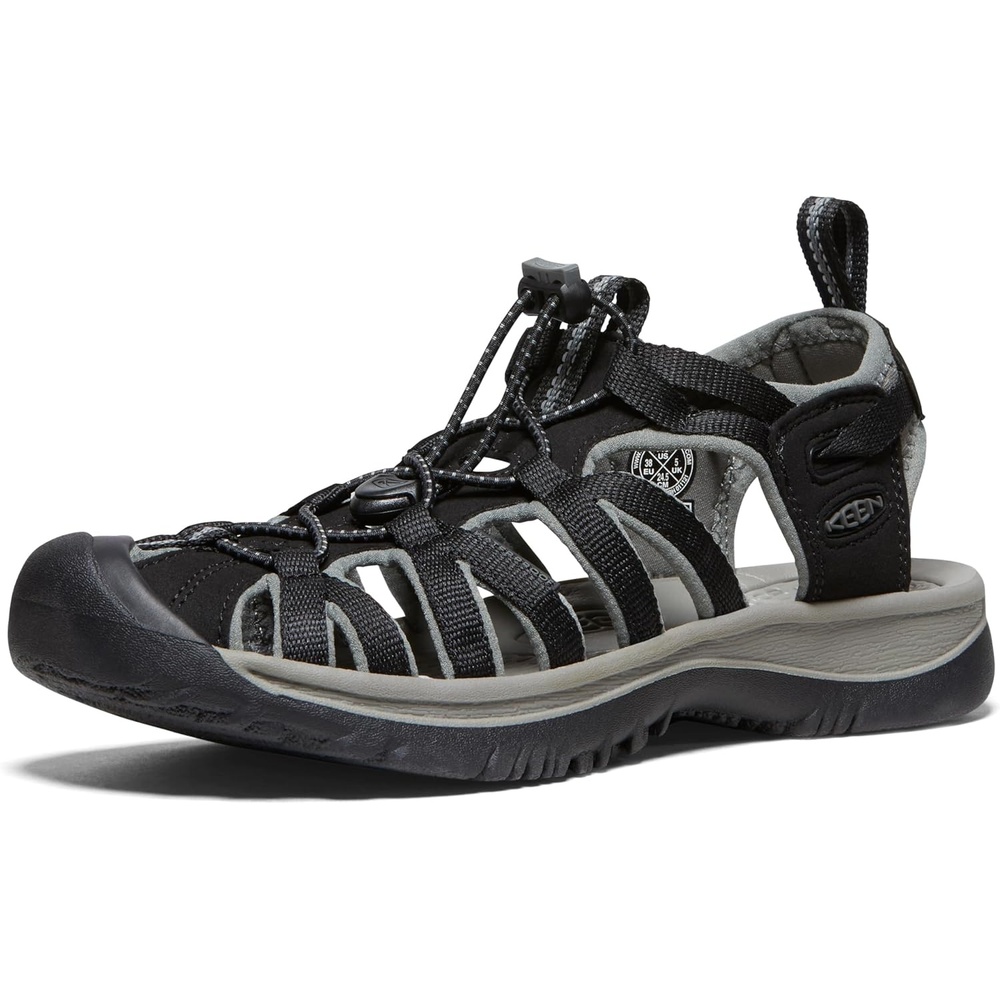 image:imageKEEN Womens Whisper Closed Toe Durable Comfortable Easy On Washable Adventure SandalsBlackGargoyle