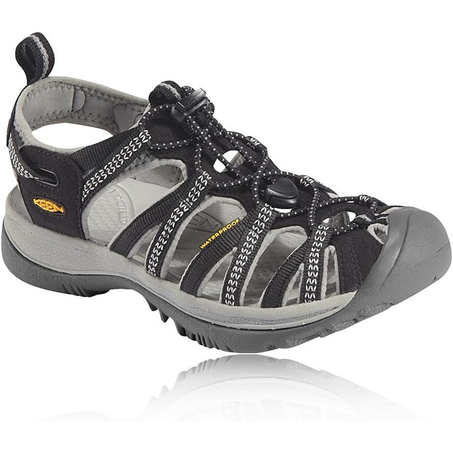 image:imageKEEN Womens Whisper Closed Toe Durable Comfortable Easy On Washable Adventure SandalsBlackNeutral Gray