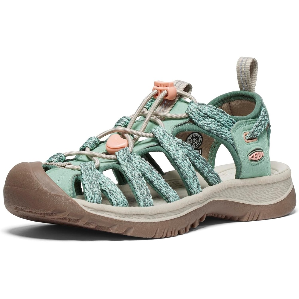 image:imageKEEN Womens Whisper Closed Toe Durable Comfortable Easy On Washable Adventure SandalsGranite GreenPeach Parfait
