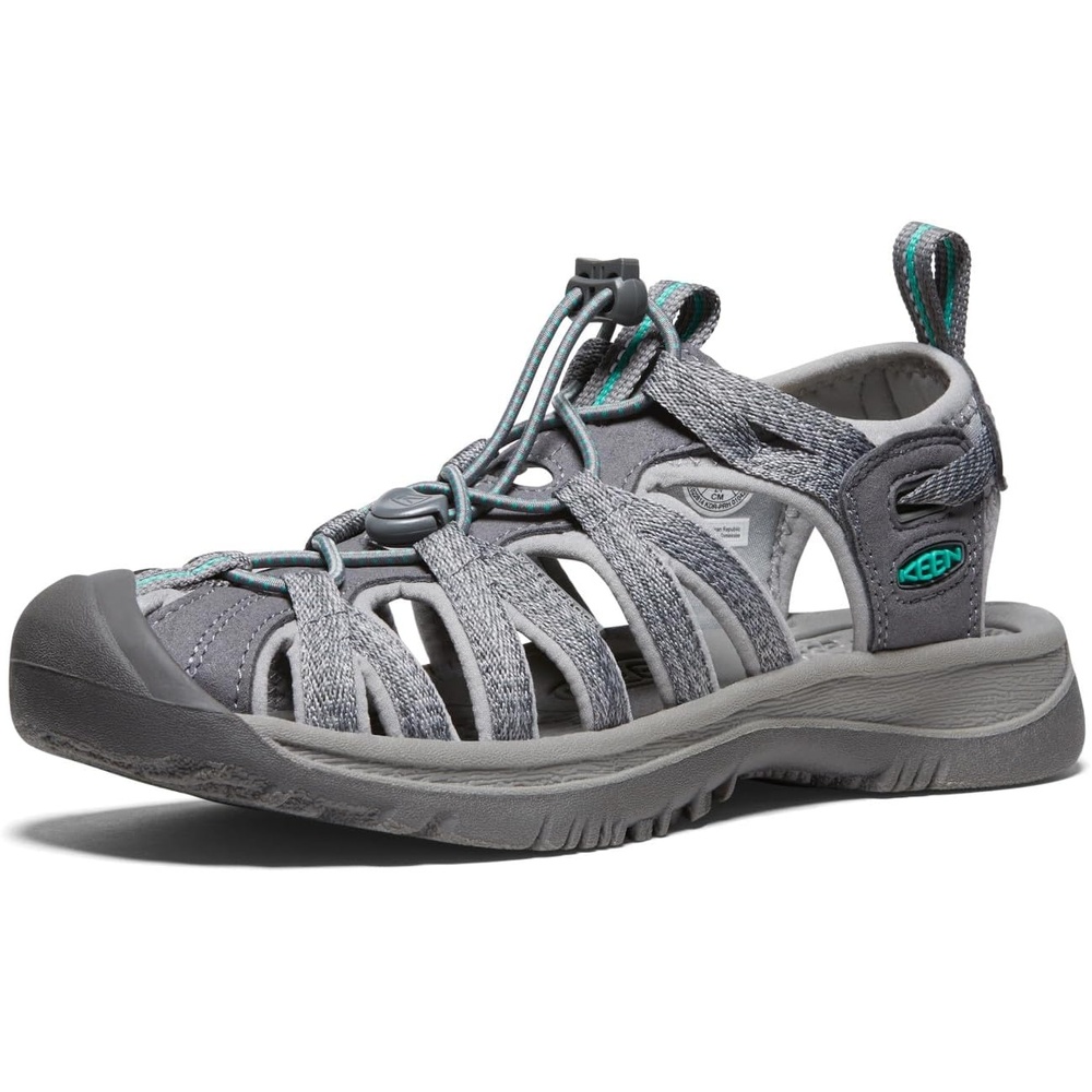 image:imageKEEN Womens Whisper Closed Toe Durable Comfortable Easy On Washable Adventure SandalsMedium GreyPeacock Green