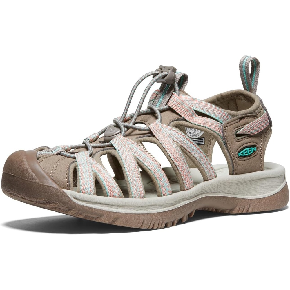 image:imageKEEN Womens Whisper Closed Toe Durable Comfortable Easy On Washable Adventure SandalsTaupeCoral