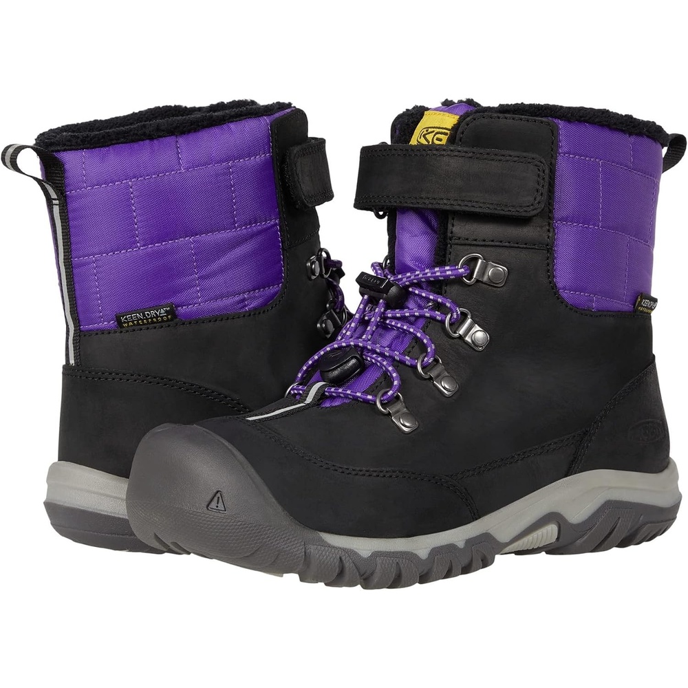 image:imageKEEN unisexchild Greta mid Height waterproof snowSnow BootBlackPurple