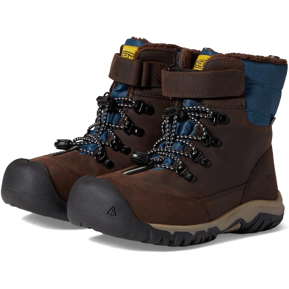 image:imageKEEN unisexchild Greta mid Height waterproof snowSnow BootCoffee BeanBlue Wing Teal
