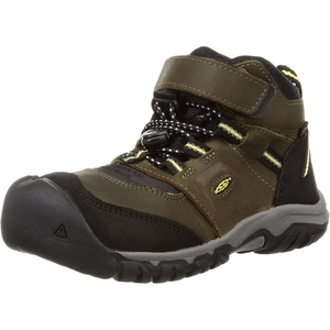 KEEN Boy’s Ridge Flex Mid WP (Little Kid/Big Kid)(Dark Olive/Dusky Citron)