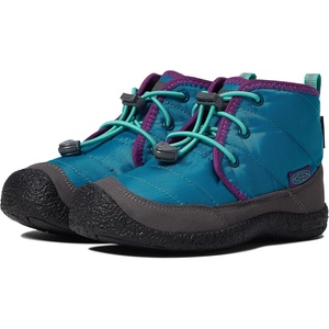 KEEN Kids Howser 2 Quilted Mid Height Waterproof Comfy Durable (Little Kid/Big Kid)(Mykonos Blue/Atlantis)