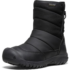 KEEN Kids Puffrider Waterproof (Toddler/Little Kid)(Black/Steel Grey)