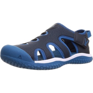 KEEN Kids’ Stingray Closed Toe Water Sandals(Black Iris/Mykonos Blue)
