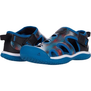 KEEN Kids’ Stingray Closed Toe Water Sandals(Black/Orange)
