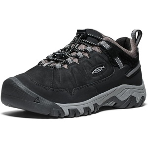 KEEN Kids Targhee 4 Low Height Durable Comfortable Waterproof (Toddler/Little Kid/Big Kid)(Black/Steel Grey)