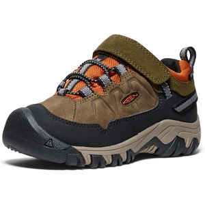 KEEN Kids Targhee 4 Low Height Durable Comfortable Waterproof (Toddler/Little Kid/Big Kid)(Dark Olive/Gold Flame)