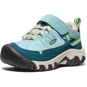 KEEN Kids Targhee 4 Low Height Durable Comfortable Waterproof (Toddler/Little Kid/Big Kid)(Reef Waters/Daiquiri Green)
