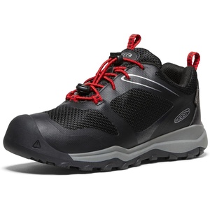 KEEN Kids’ Wanduro Waterproof Shoes(Black/Ribbon Red)