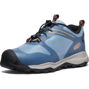 KEEN Kids’ Wanduro Waterproof Shoes(Vintage Indigo/Scarlet Ibis)
