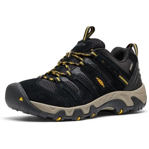 KEEN Men’s Headout Low Height Waterproof All Terrain Hiking Shoe(Black/Lemon Curry)