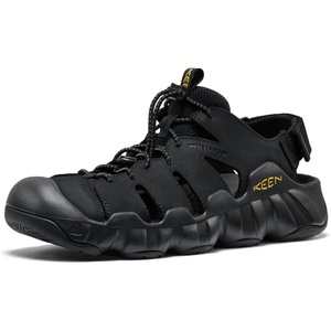KEEN Men’s Hyperport H2 Closed Toe Breathable Easy On Comfortable Hiking and Water Sandals(Black/Keen Yellow)