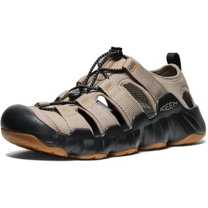 KEEN Men’s Hyperport H2 Closed Toe Breathable Easy On Comfortable Hiking and Water Sandals(Brindle/Black)