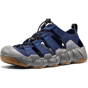 KEEN Men’s Hyperport H2 Closed Toe Breathable Easy On Comfortable Hiking and Water Sandals(Naval Academy/Steel Grey)