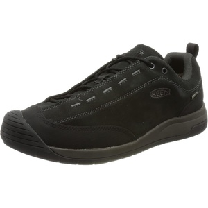 KEEN Men’s Jasper 2 Waterproof Leather Climbing Approach Style Sneakers(Black Raven)