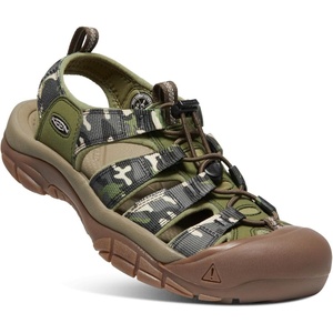 KEEN Men’s Newport H2 Closed Toe Water Sandals(Camo/Olive Drab)