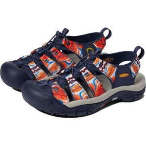 KEEN Men’s Newport H2 Closed Toe Water Sandals(Groovy Orange/Navy)