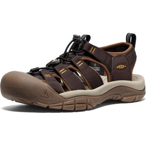 KEEN Men’s Newport H2 Closed Toe Water Sandals(Java/Golden Yellow)