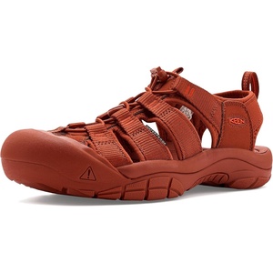 KEEN Men’s Newport H2 Closed Toe Water Sandals(Monochrome/Burnt Brick)