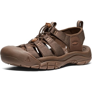 KEEN Men’s Newport H2 Closed Toe Water Sandals(Monochrome/Dark Earth)