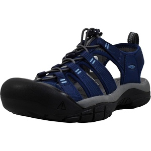 KEEN Men’s Newport H2 Closed Toe Water Sandals(Naval Academy/Steel Grey)