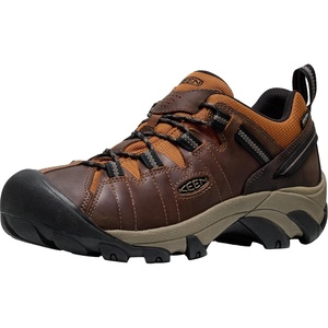KEEN Men’s Targhee 2 Low Height Waterproof Hiking Shoes(Bison/Roasted Pecan)