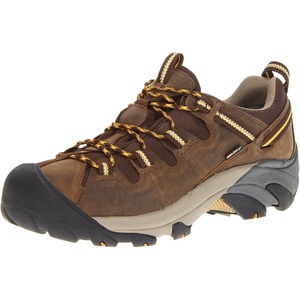 KEEN Men’s Targhee 2 Low Height Waterproof Hiking Shoes(Cascade Brown/Golden Yellow)