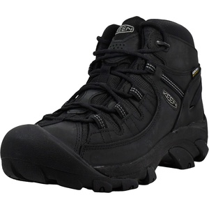 KEEN Men’s Targhee 2 Mid Height Waterproof Hiking Boots(Black/Black)