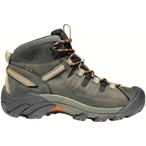 KEEN Men’s Targhee 2 Mid Height Waterproof Hiking Boots(Shitake/Yellow)