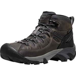KEEN Men’s Targhee 2 Mid Height Waterproof Hiking Boots(Steel Grey/Black)