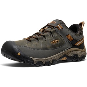 KEEN Men’s Targhee 3 Low Height Waterproof Hiking Shoes(Black Olive/Golden Brown)